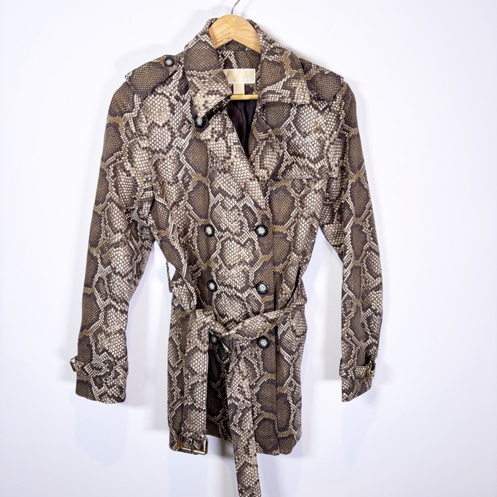 Michael Kors Snakeskin Trench Coat
